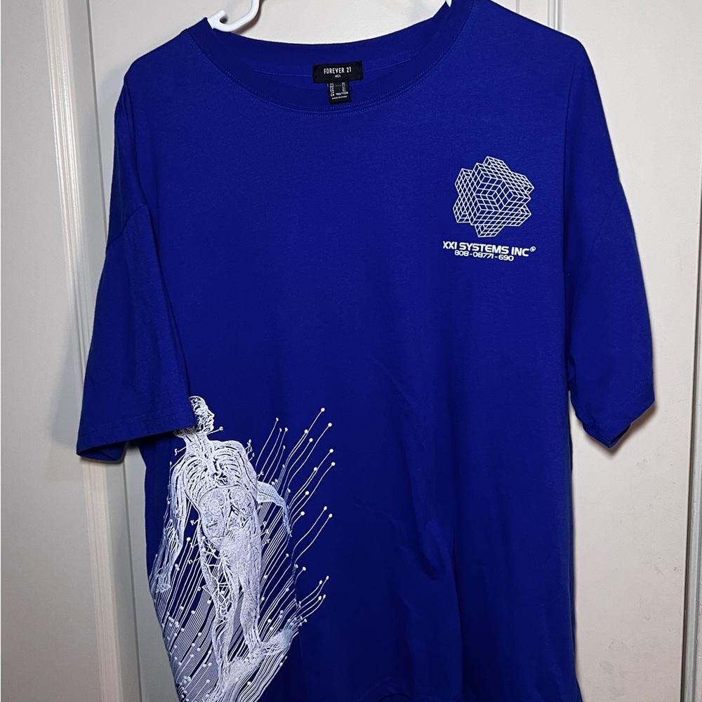 Blue graphic t shirt
